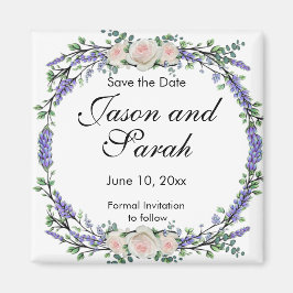 Imã rosas brancas-rosa lavanda eucalipto