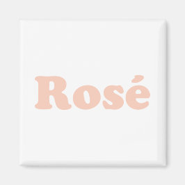 Imã rosas claro Rosa "Rosa", letras brancas