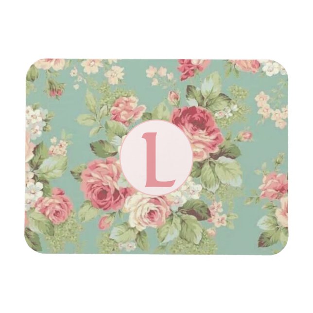 Ímã Rosas cor-de-rosa de couve no aqua (Horizontal)