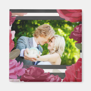 Imã Rosas De Aniversário De Casamento, Stripes, Foto 