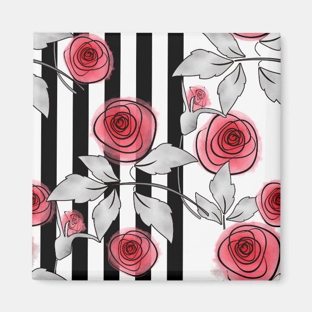 Imã Rosas de Aquarela (Frente)