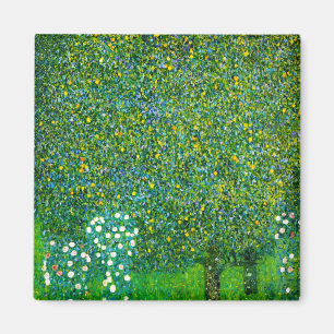 Imã Rosas de Gustavo Klimt sob o ímã da árvore de p