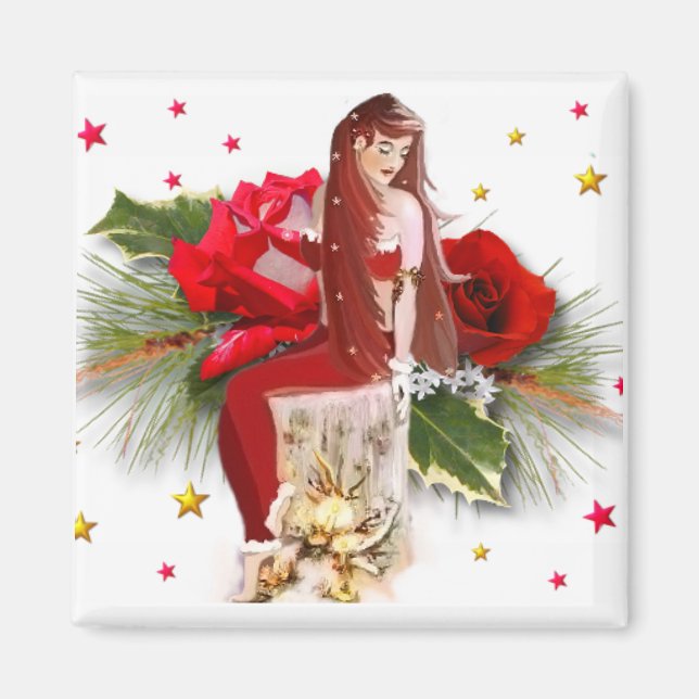 Imã Rosas de Natal, ímã (Frente)