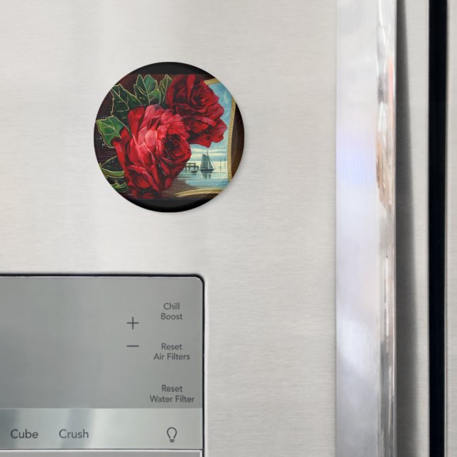 Imã Rosas de vindima e barcos de vela (In Situ (Fridge))