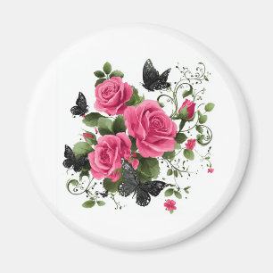 Imã Rosas e Borboletas