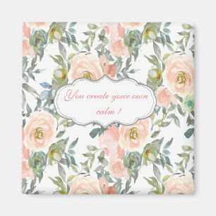 Imã Rosas Elegantes Chic,Mensagem Motivacional