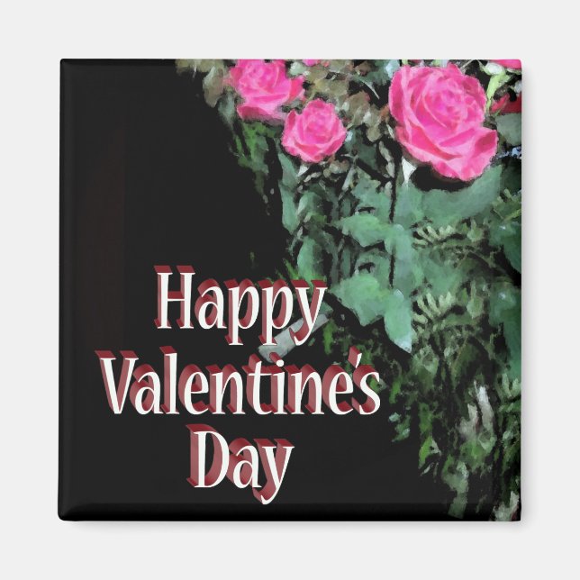 Imã Rosas em preto (Frente)