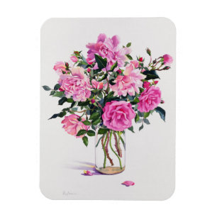 Ímã Rosas em um frasco de vidro
