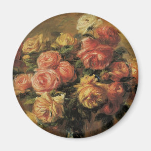 Imã Rosas em um Vaso de Pierre Renoir, Arte Fino Antig