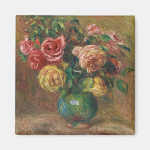 Imã Rosas em um Vaso Verde por Pierre-Auguste Renoir