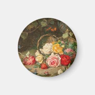 Imã Rosas em uma cesta - Josef Neugebauer