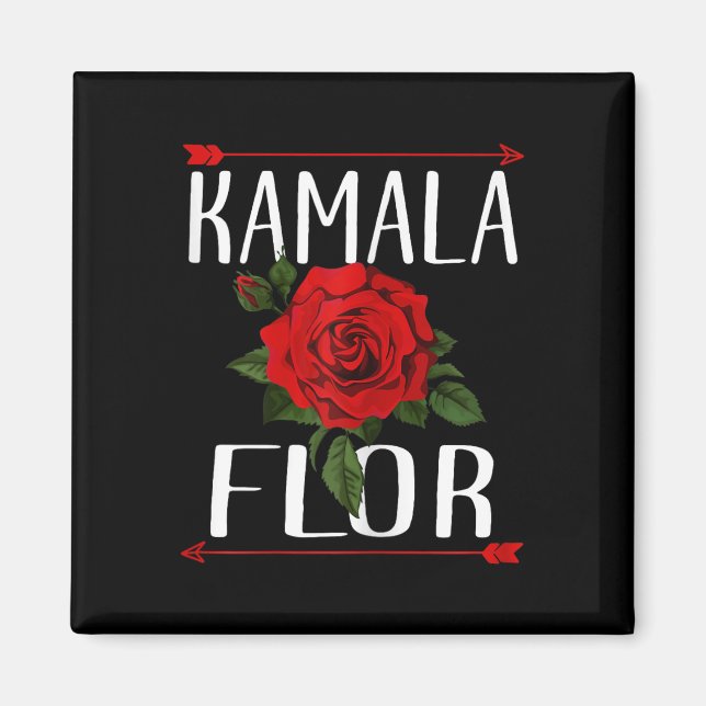 Imã Rosas Flor 2024 Estou Com Ela  (Frente)