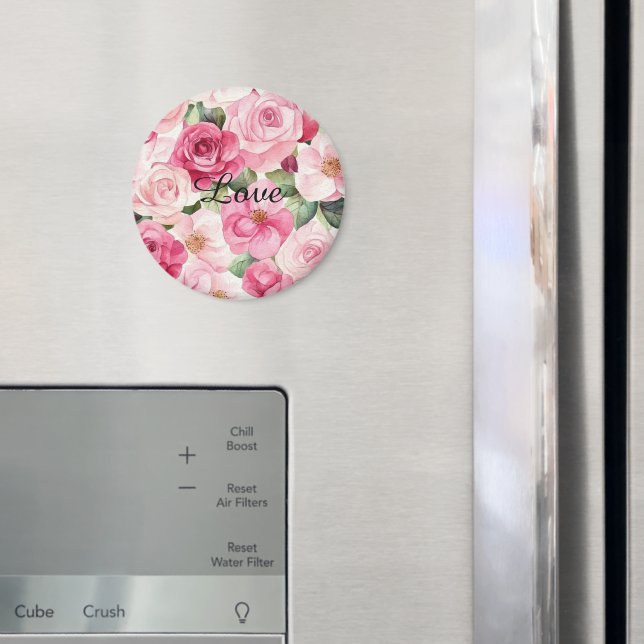 Imã Rosas Florais Rosa Bonito (In Situ (Fridge))