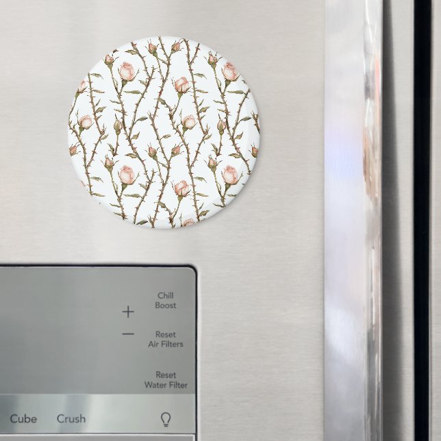 Imã Rosas Florais Rosa Corado (In Situ (Fridge))