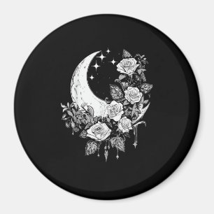 Imã Rosas-Lua - Gótico Romântico - Whimsigoth Witchy W