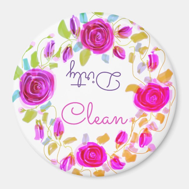 Imã Rosas Rosa Com Roxo (Frente)