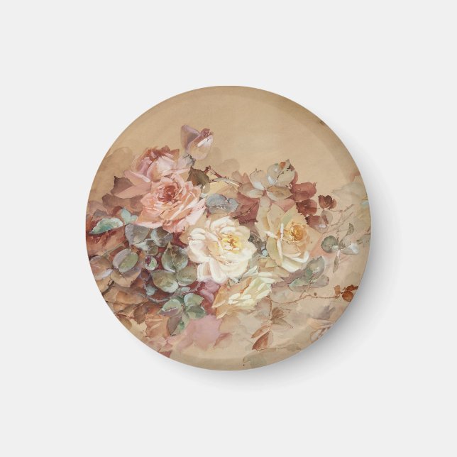 Imã Rosas rosa e amarelas - Franz Bischoff (Frente)