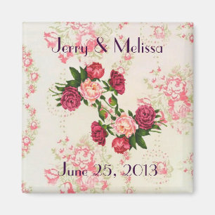 Imã Rosas Rosa, Favor do Casamento Magnet