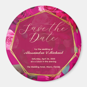 Imã Rosas rosa na Viva Magenta Casamento Salvar A Da