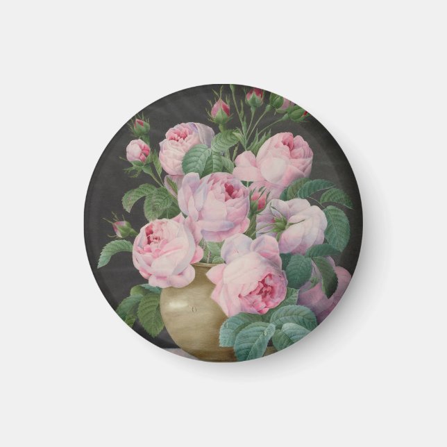 Imã Rosas Rosas num Vaso – Pierre Joseph Redouté (Frente)