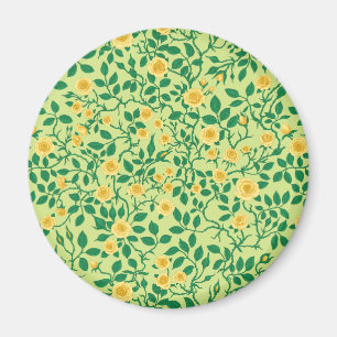 Imã Rosas selvagens em amarelo e verde