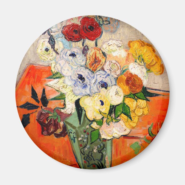 Imã Rosas Van Gogh e Anemones (Frente)