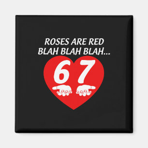 Imã Rosas Vermelhas Blah Seis Sete Meme Engraçado do D