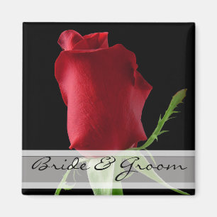 Imã Rosas vermelhas de Casamento Personalizados para Q