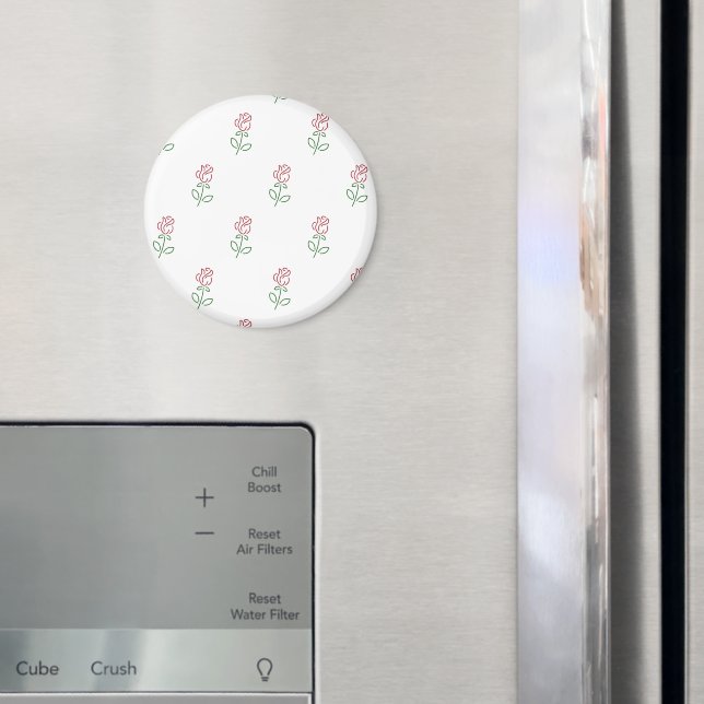 Imã Rosas vermelhas, Padrão De Rosas, Flores (In Situ (Fridge))