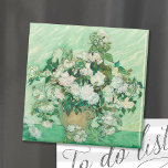 Imã Rosas | Vincent Van Gogh<br><div class="desc">Rosas (1890) do artista poste-impressionista holandês Vincent Van Gogh. A obra original é um pintura a óleo em canvas que representa uma vida estática de rosas brancas contra fundo verde-claro. 

Use as ferramentas de design para adicionar texto personalizado ou personalizar a imagem.</div>