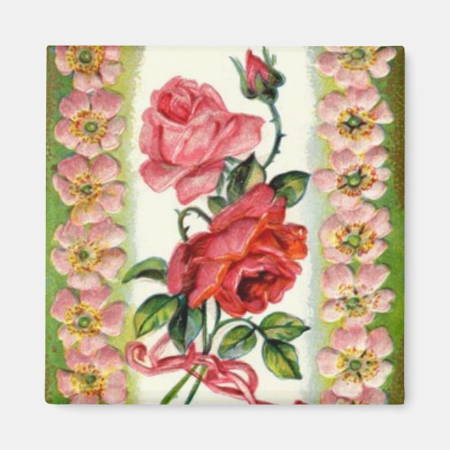 Imã Rosas Vintage (Frente)
