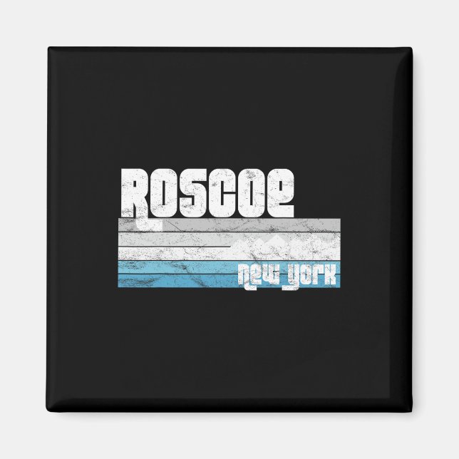 Imã Roscoe New York Ny Retro Vacation Skiing Hiking Sn (Frente)