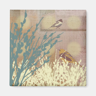 Imã Rosegold Pussy Willow Design Magnet