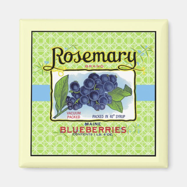 Imã Rosemary Blueberry Magnet (Frente)