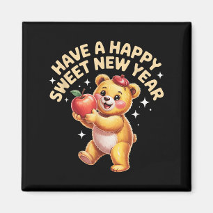Imã Rosh Hashanah Feliz Ano Novo Doce Mel Urso Judeu