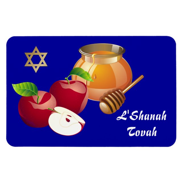 Ímã Rosh Hashanah | Presente judeu de ano novo (Horizontal)