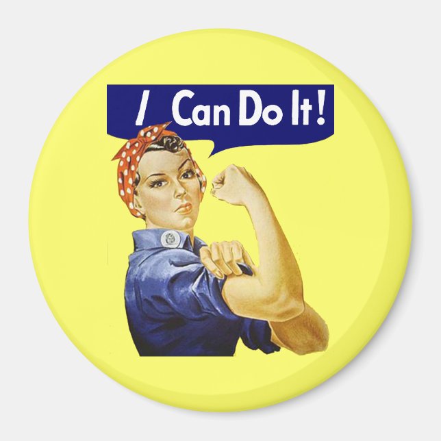 Imã Rosie Riveter - Eu Posso Fazer Isso Magnet (Frente)