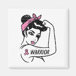 Imã Rosie Riveter Riveter Cancer Mulheres Rosa