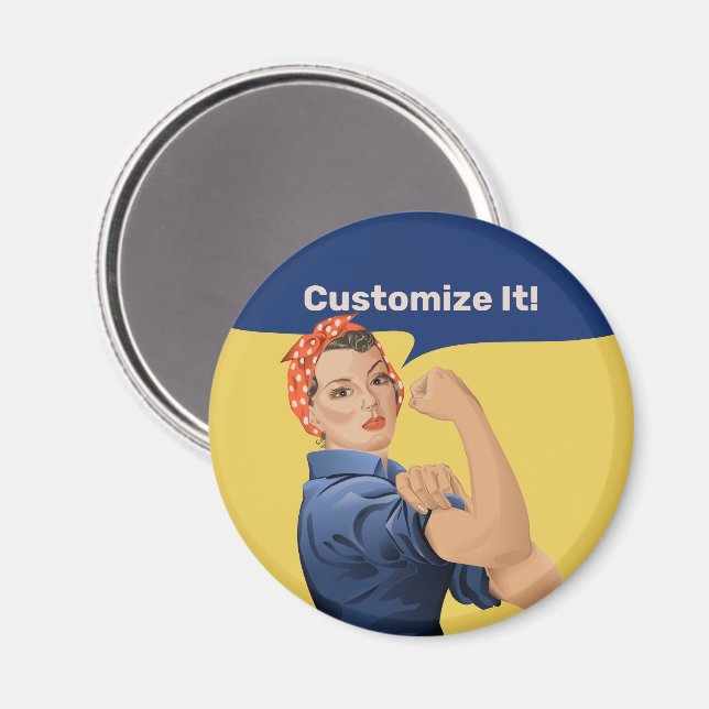 Imã Rosie the Riveter (Front/Back)