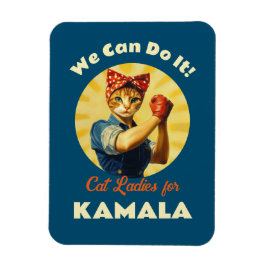 Ímã Rosie The Riveter Cat Ladras Para Kamala Harris