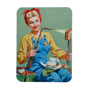 Ímã Rosie the Riveter faz queijo torrado