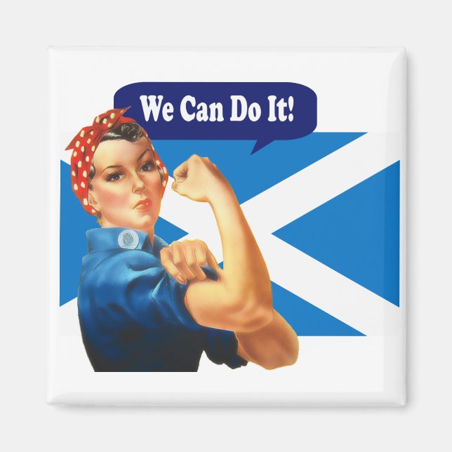 Imã Rosie the Riveter for Scottish Independence Magnet (Frente)