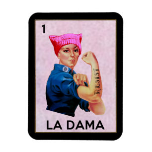 Ímã Rosie the Riveter Resiste La Dama Loteria