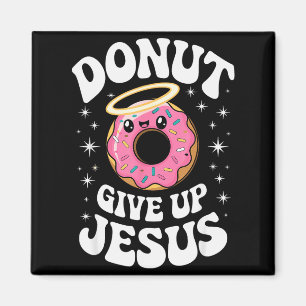 Imã Rosquinha Cristã Engraçada Fofa Humor Fé Retrô Jes