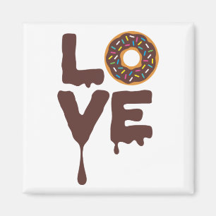 Imã Rosquinha de chocolate com amor de borrife