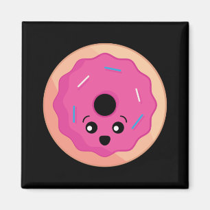 Imã Rosquinha Face Kawaii Comida Art