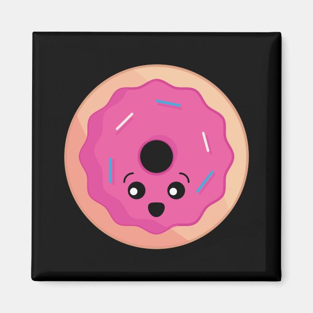 Imã Rosquinha Face Kawaii Comida Art (Frente)
