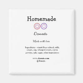 Imã Rosquinhas caseiras feitas com amor adicionar text