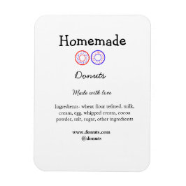 Ímã Rosquinhas caseiras feitas com amor adicionar text