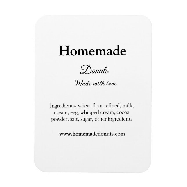 Ímã Rosquinhas caseiras feitas com amor adicionar text (Vertical)